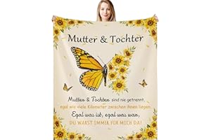 ‎G-DAKE G-dake Geschenk für Tochter von Eltern, Decke an Unsere Tochter von Mama und Papa Kuscheldecke Flauschig mit Spruch Geschenkideen für Geburtstag Weihnachten Geburtstagsgeschenk, 130x150cm