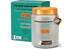 GUAM Seaweed Mud Anti Cellulite Treatment for Legs and Thighs - 1 kg Menthol Algae Cellulite Remover, Skin Firming Clay - Gentle Antioxidant Cooling Formula to Improves Firmness, Reduces Leg Swelling