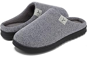 VIFUUR Damen Herren Hausschuhe Memory Foam Pantoffeln Wolle-Like Plüsch Futter Hohe Dichte Warme Indoor Outdoor Anti-Rutsch-Gummisohle Slip On Schuhe