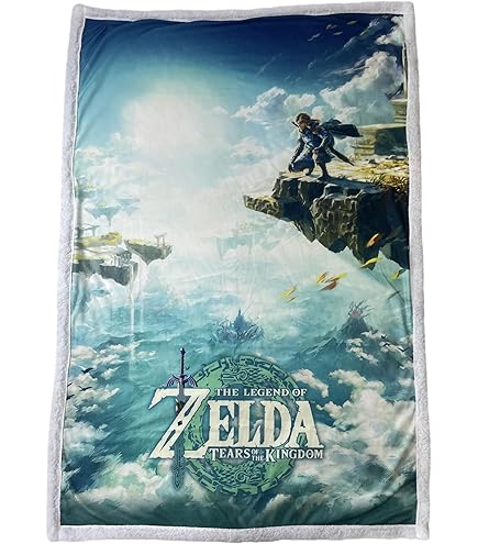 Couverture Zelda En Flanelle Microfibre - Taille 150x200 Cm (60x80 Pouces), Design Lien, Chaud Et Respirant - Pour Lit, Canapé, Camping, Cadeau Ados/Adultes