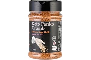 SCT SAVOURY CRUNCHY TREATS & SWEET CANDY TREATS Keto Panko Rind Crumb 3 X 150g Pots - Available in Multiple Flavours - Keto, Gluten & Allergen Free, Low Carb, High Protein - Handmade in Britain with Family Recipe (Extreme Naga Chilli)