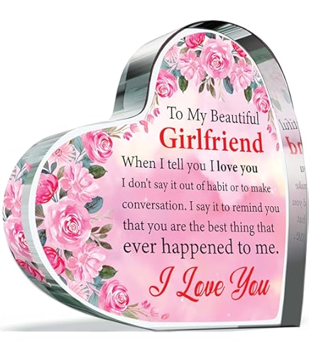 Acrylic Heart Shaped Plaque Romantic Gift - United Kingdom