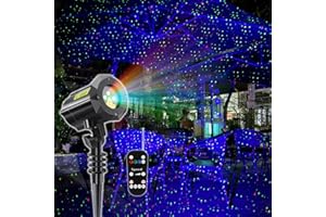 Poeland Christmas Projector Lights, Garden Lights Outdoor Star Projector Motion Firefly with Led