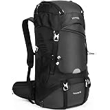 Lukasa Zaino da Trekking 50L, Uomo Donna 45L + 5L Zaino Impermeabile Zaino  da Trekking Zaino da Viaggio da Escursionismo Esterno con parapioggia per  Escursionismo, Alpinismo e Sport di Viaggio Nero :
