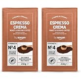 by Amazon Espresso Crema Ground Coffee, 500g (2 x 250g) - Rainforest Alliance Certified