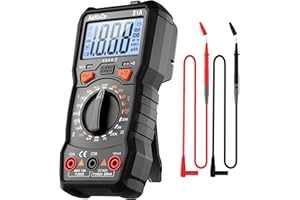 AoKoZo Tester Digitale, Multimetro Digitale Portatile,Tester Elettricista,2000 Conteggi,Misura Tensione DC/AC, Corrente DC, Resistenza,Continuità del Circuito, NCV,TRMS