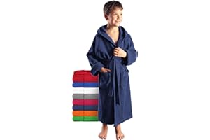 ARUS Albornoz para niños y niñas | 100% tela de rizo de algodón | Con capucha | Certificado por OEKO-TEX® | Amplia variedad de colores