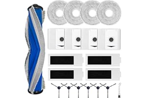 JEGEHOYO Kit di accessori di ricambio per aspirapolvere robot ECOVACS DEEBOT T30 Omni / T30 Pro Omni, 1 spazzola principale, 4 filtri, 4 panni, 4 sacchetti per la polvere, 6 spazzole laterali, 1 spazzola