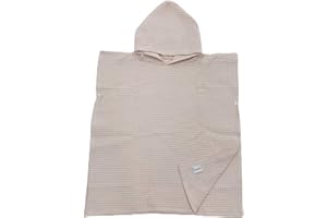 LUZVIVA Poncho de bain enfant/bébé premium de 1 à 5 ans, doux et super absorbant. Avec style, que ce soit à la plage, à la piscine ou dans la salle de bain. Idée cadeau 100% coton biologique gaufré. (Rose)