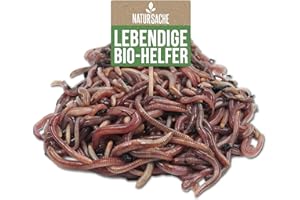 KOMPOSTWÜRMER kaufen - 500 Stück/Sack - Kompoststarter Regenwurm Set - Gartenwürmer/Regenwürmer Eisenia-Mix lebend - aktive Würmer für Kompost, Komposter, Wurmkomposter, Wurmkiste und Wurmfarm