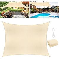 WOKKOL Sonnensegel, Sonnensegel Rechteckig, Sonnensegel Garten, Sonnenschutz Balkon, Überlegene Reißfestigkeit, 90% UV…
