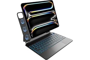 pankeybd Custodia con Tastiera per iPad Pro 11 pollici M4 2024, Retroilluminata a 7 colori, Trackpad multi-touch, Design magnetico fluttuante, Nero