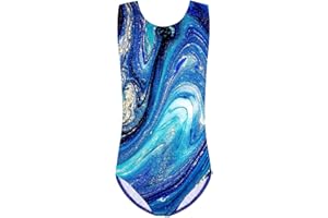 HUAANIUE Mädchen Kinder Gymnastikanzug Turnanzug Gymnastik Trikot Ärmelloses Tanzkostüm 3-14 Jahre