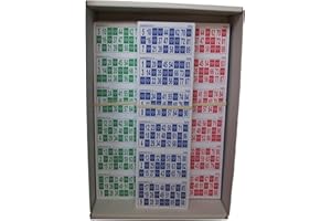 KEKA 3.600 Cartones de Bingo Pack Ahorro!! 2 Series de 600 Azules + 2 Series de 600 Verdes + 2 Series de 600 Rojas (6x600 Tricolor)
