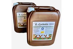 B-Carbolin Holzlasur 2x 10L Öl Holzfarbe für optimalen Holzschutz aussen Braun Farbe für Holz-Zäune, 2x 10 L Liter Holzschutzlasur Wetterfest für Außen & Innen, ähnlich Holzlack, + 1 KOVA® Bildmagnet!