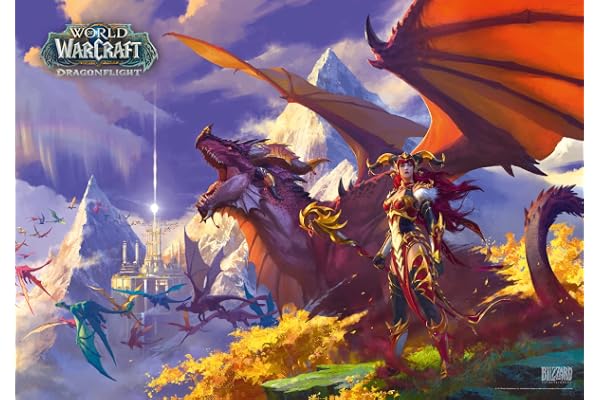 Good Loot Gaming Puzzle World of Warcraft Dragonflight Alexstrasza Game Artwork Adult Teen 1000 Piece Jigsaw Puzzle Gaming Puzzles Inspired by Computer Game 27"x19"