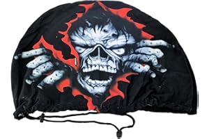 ViPER Rider MOTORBIKE LUGGAGE DRAWSTRING HELMET BAGS Backpacks Motorbike Scooter Travel Touring Rucksack (Hiding Skull,One)