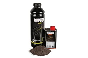 U-POL RAPTOR Transportflächen Beschichtung Schwarz inkl. Härter + Antirutschzusatz - extrem haltbarer 2K Schutzlack gegen Rost, Korrosion, Salz & Feuchtigkeit (948 ml)