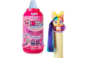 VIP PETS | Bambola a sorpresa cagnolini da collezione con pettine e capelli luccicanti extra lunghi - Modello Assortito Sorpresa