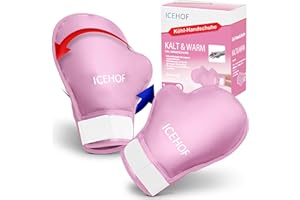 ICEHOF Rękawice chłodzące [2x] delikatny materiał – rękawice chłodzące na dłonie/palce w przypadku chemioterapii / reumatyzmu – rękawice żelowe rękawice zimne