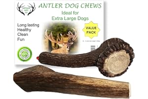 ARTISAN GIFT CO Przekąska dla psa, poroże jelenia, przekąska do żucia, 100% naturalna (XL, Sarna - 2st)