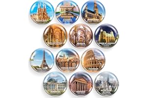 X-BET MAGNET Calamite da frigorifero con citta carina, magneti decorativi in vetro per frigorifero, magneti succulenti per lavagna, cucina e ufficio, divertenti magneti motivazionali per armadietti per ragazzi e