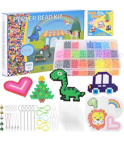 Ses - Gatto di Perline da Stirare per Bambini, Multicolore, 00792