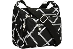 YYW Womens Multi Pocket Casual Cross Body Bag Travel Bag Messenger Handbag for Shopping Hiking Daily Use