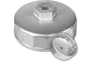 ROUTEKING 74mm 14 Flutes Oil Filter Wrench - Heavy Duty Oil Filter Removal Tool for Mercedes Benz, Ford, Mazda, VW, Audi, Porsche, Volkswagen and More