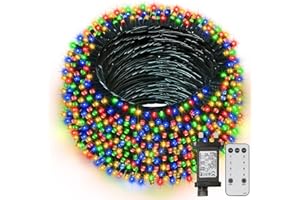 CCILAND Christmas Tree Lights Mains Powered, 40M 400 LED String Lights Outdoor with Remote Timer 8 Modes Plug in Fairy Lights for Garden Patio Porch Party Decorations (Multicolour)