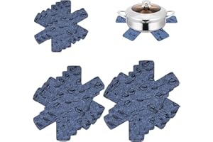 Wonjean Protector Sartenes, 9 Piezas Protector Sartenes Separadores, 3 Tamaños Diferentes (38/35/26 cm) Salvamanteles, Separador Sartenes - para Aislamiento