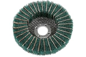 BE-TOOL Lot de 10 disques abrasifs à lamelles en oxyde d'aluminium pour meuleuse d'angle sur bois, métal et plastique Vert 100 mm