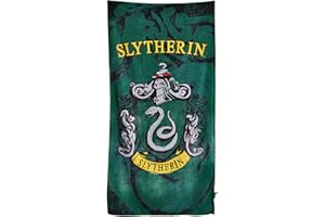 Elbenwald Harry Potter Pla?owy R?cznik z Slytherin Domy Herb motyw 90x180cm Green