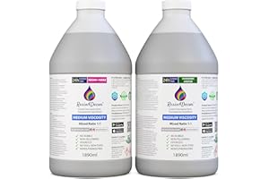 Resina Epoxi RESIN4DECOR 1:1 No es amarillento No es tóxico para manualidades Artesanía Fabricación de Joyas Moldes y Proyectos DIY Acabado de Alto Brillo de curado de 24 horas Inodoro - 3780ml