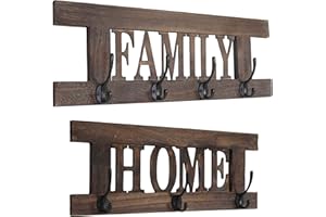 ‎MENDLER Mendler 2er Wandgarderoben Set HWC-C60 Home+Family Garderobenpaneel, Shabby-Look Vintage - braun, shabby