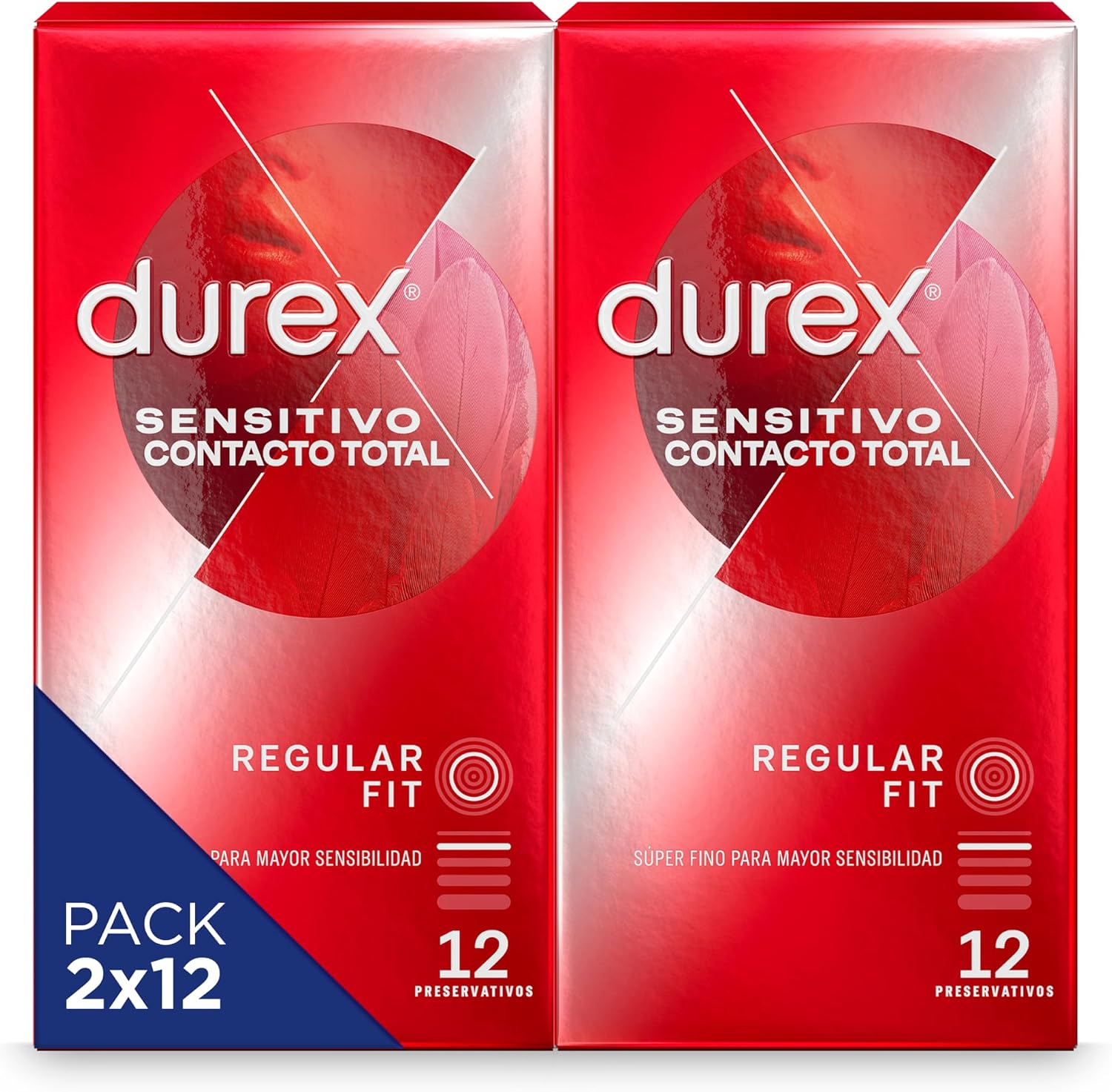 Durex duplo preservativos sensitivo contacto total 12 x 2 unidades