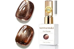 Senvenski Glas Cat Eye Gel Nagellack Katteöga med Magnet 15ML Magnetisk 3D Glittrande Holografiskt Genomskinlig Skimrande Fär