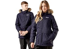 Berghaus Kids' Fourstones Parka Jacket with Adjustable Hood, Removable Faux Fur Trim, Waterproof & Insulated Winter Coat for Boys & Girls, Walking, Hiking & Outdoor Recreation, 10'000mm HH