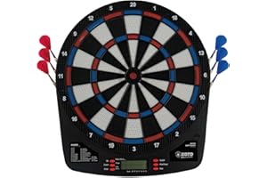 KOTO DARTS KOTO – Elektroniczna Tarcza Dart Soft Easy (39x2x44,5 cm), 6 Soft Dart, 32 Gry, Ponad 590 Wariantów, Kompaktowa i Nowoczesna