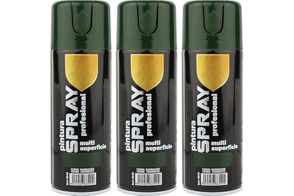 H HANSEL HOME Pintura Spray Verde Carruajes 400 Ml - Pack de 3 Unidades