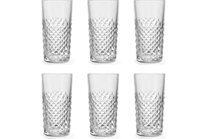 Libbey Vaso alto Carats Cooler – 41 cl / 410 ml - 6 Unidades - Diseño clásico - Motivo retro