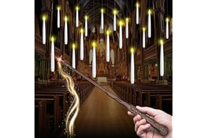 KYWLCO Schwebende Kerzen, Flammenlose Led Kerzen mit Zauberstab Fernbedienung, Fliegende Kerzen Kinder Teenager Geschenke für Familie Hochzeit Party Halloween Weihnachten Dekoration (10 Stück)