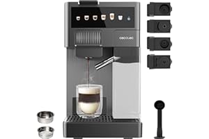 Cecotec Cafetières à Capsules FreeStyle Latte T. Cafetière multifonctionnelle Nespresso,Dolce Gusto,Café en Poudre et K-fee,1350 W avec réservoir de 400 ml pour 6 types de café.