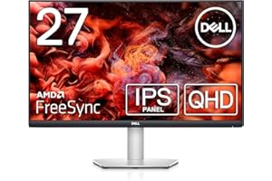 Dell S2721DS 27" QHD (2560x1440) Écran PC, 75Hz, IPS, 4ms, AMD FreeSync, 99% sRGB, Réglage en Hauteur, Haut-parleurs intégrés, DisplayPort, 2x HDMI, Garantie 3 ans, Argent