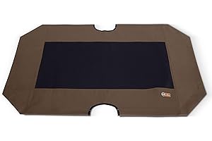 K&H PET Products Original Ersatzbezug für Haustierbett, separat erhältlich, Netzstoff, Größe XL, 81,3 x 127,7 cm, Schokoladenbraun/Schwarz