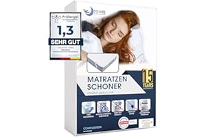 Dreamzie Wodoodporna osłona na materac z 4 elastycznymi kątami - Dla Materaca 90 x 200 cm - Wyprodukowano w UE - certyfikat OEKO-TEX®