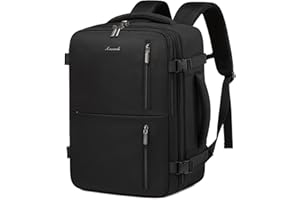 LOVEVOOK Handgepäck Rucksack 40x30x20, Reiserucksack Flugzeug Damen Herren, Carry On Luggage Travel Backpack 24l für 14 Zoll Laptop, Cabin Kofferrucksack mit USB für Arbeit Business Reisen, Schwarz