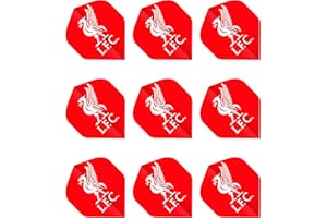 FOCO Officially Licensed Liverpool Football Club Dart Flights Extra Thick 75 Micron - 3 Sets per pack (9 darts Flights in total) - Professional Darts Accessories
