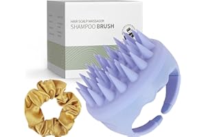 AIMIKE Scalp Massager Shampoo Brush,Scalp Brush for Washing Hair & Scalp Massager for Hair Growth,Scalp Scrubber/Exfoliator with Silicone Bristles for Dandruff Removal,Head Massager for Wet & Dry