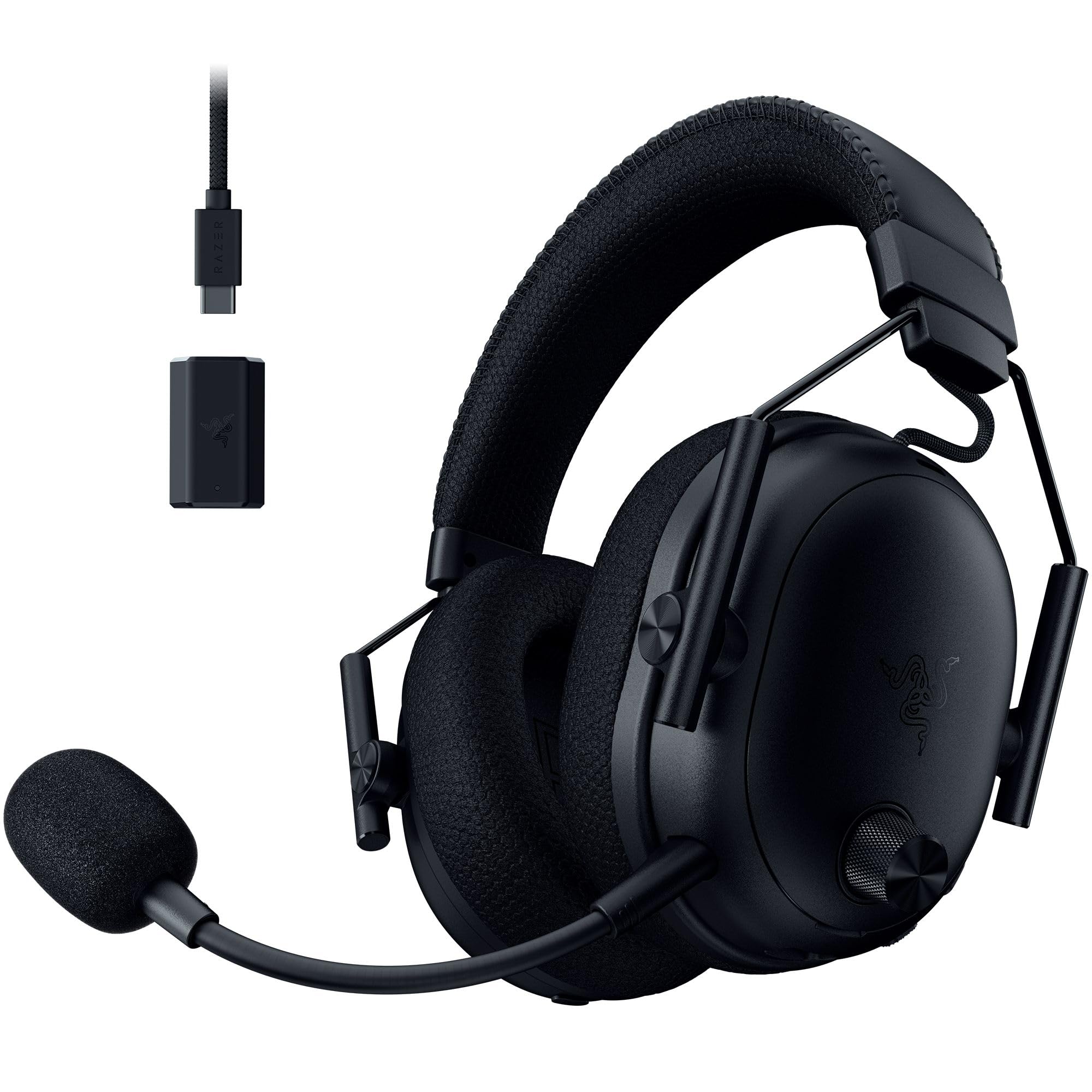 Razer BlackShark V3 Pro - ANC gürültü engelleme özelliğine sahip kablosuz e-spor kulaklık - 50 mm sürücü - Çıkarılabilir mikrofon - 2,4 GHz ve Bluetooth - FPS profilleri - PC/Mac | Siyah